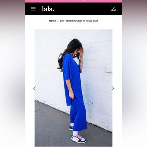 DRESSED IN LALA lex playsuit in blue